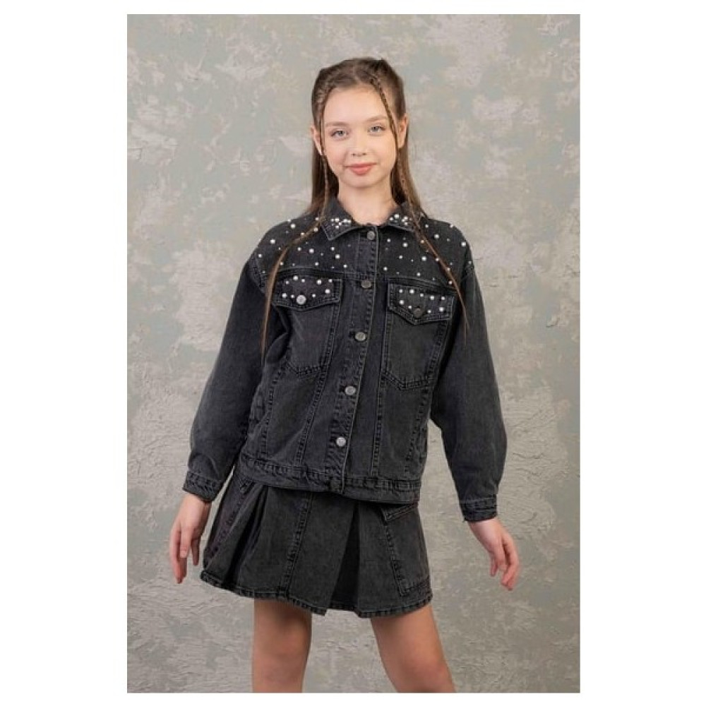 Dmb Kids Dmb Boys & Gırls Kız Çocuk Taşlı Incili Kot Mont Kız Çocuk Mont Fiyatı
