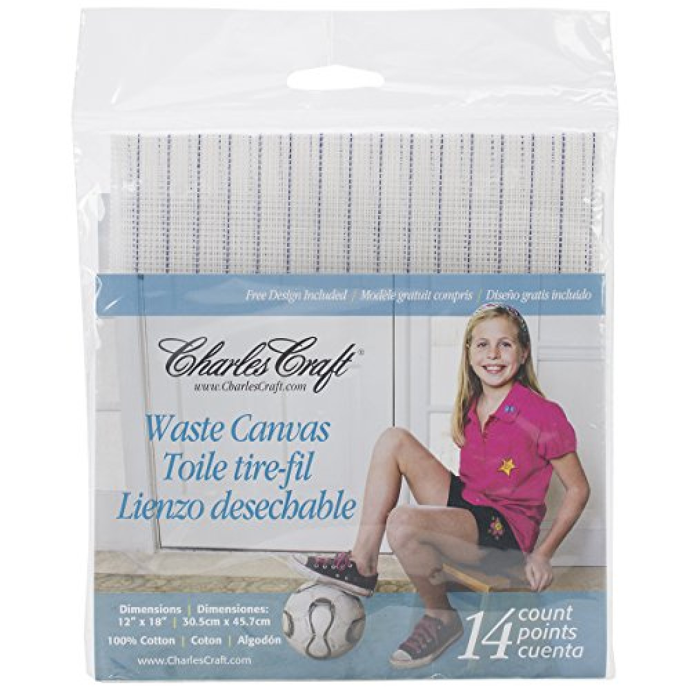 DMC Charles Craft Waste Canvas 14 Count 12"X18", Natural