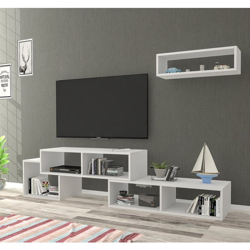 DMoya Armonia Tv Ünitesi - Beyaz Tv Ünitesi / Sehpası Fiyatı