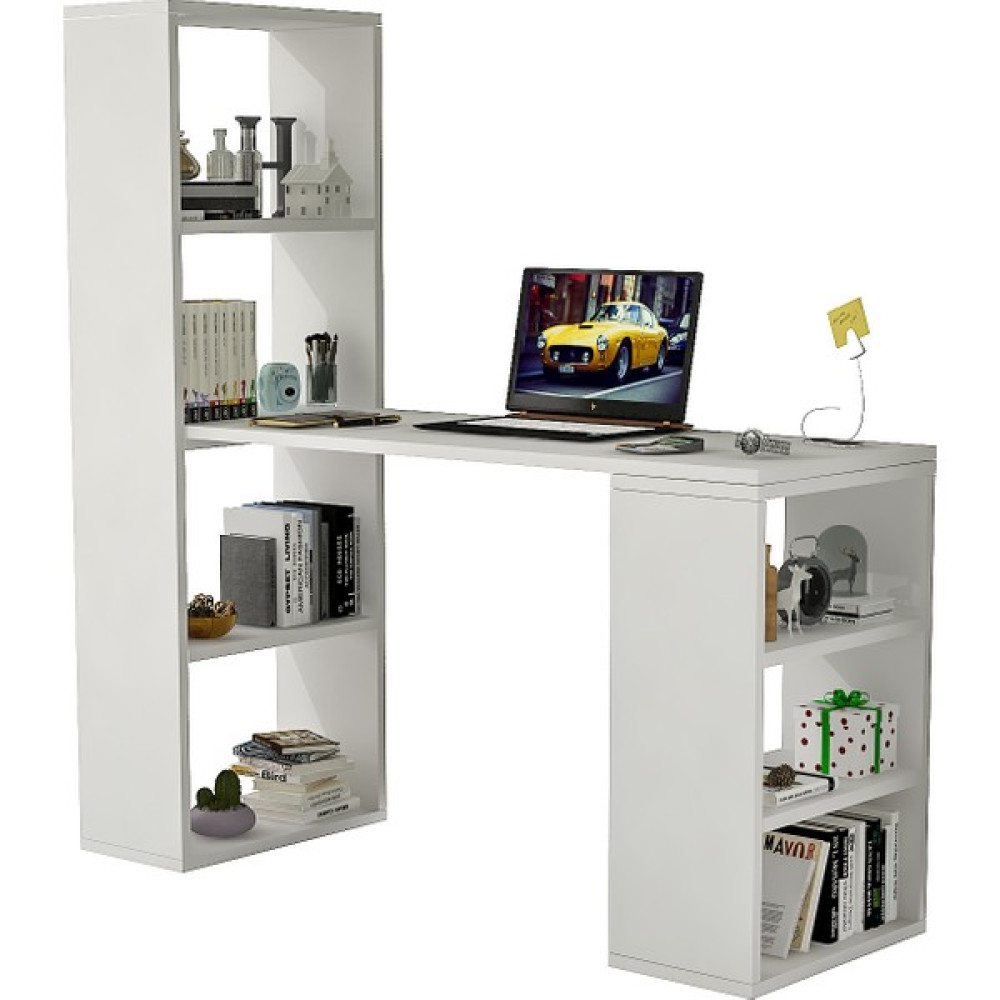 DMoya Brehon Çalışma Masası - 120 x 40 x 70 cm - Beyaz Çalışma Masası Fiyatı