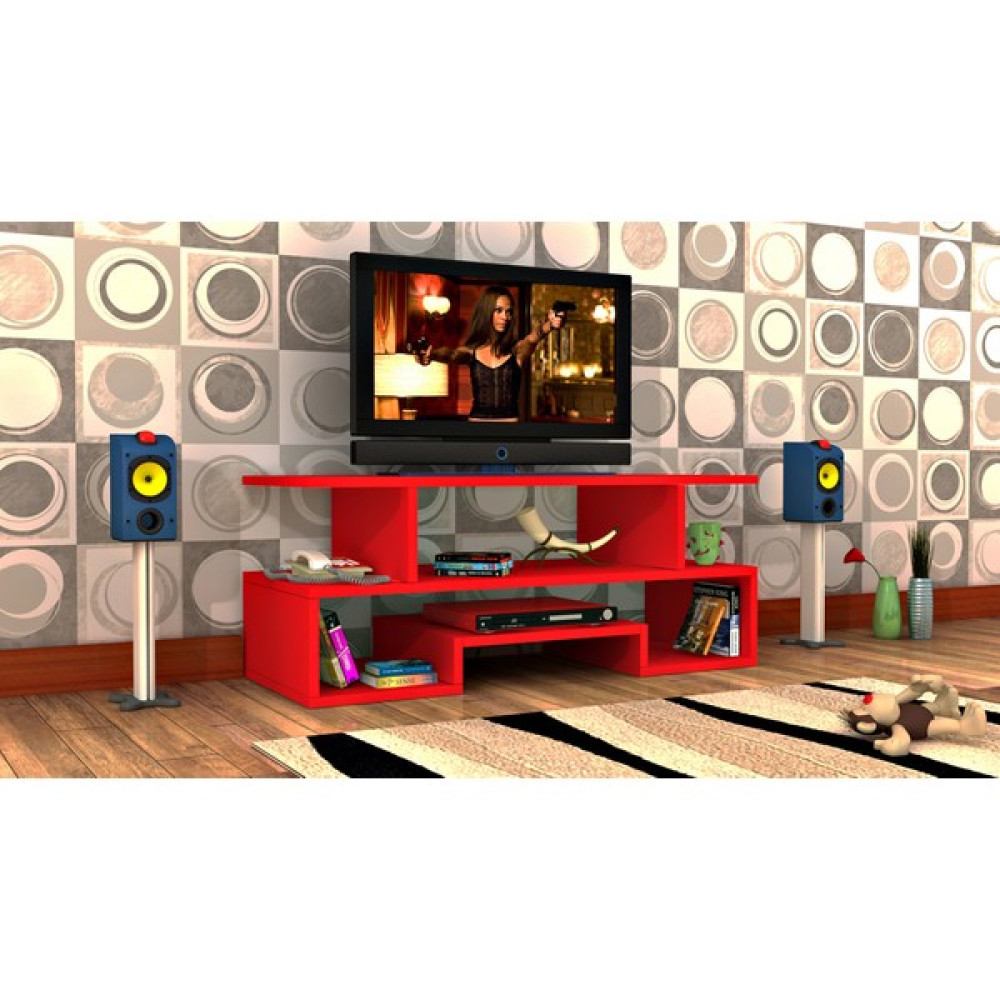 DMoya Twist 3 Tv Ünitesi - Kırmızı Tv Ünitesi / Sehpası Fiyatı