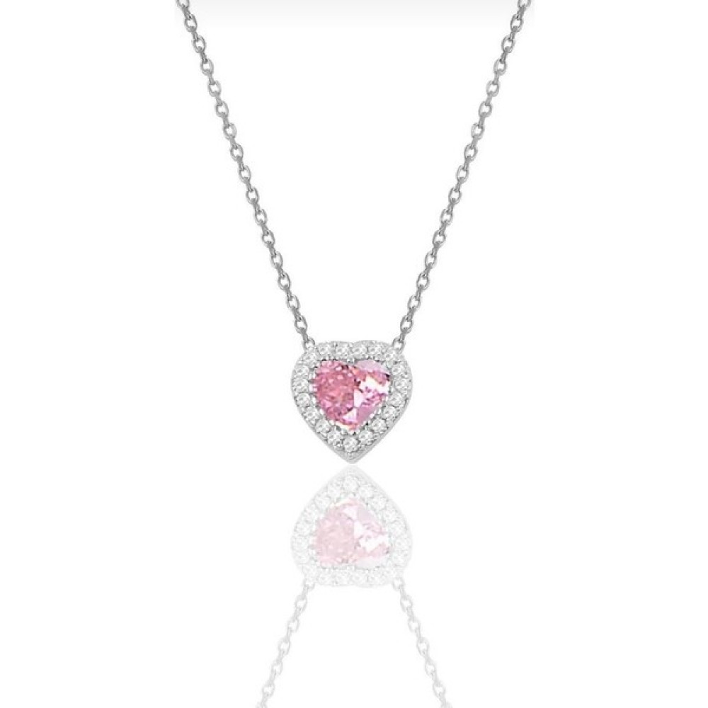 DMR Accessoire Çelik Pembe Kalp Pandora Kolye - 45 Kolyeler Fiyatı