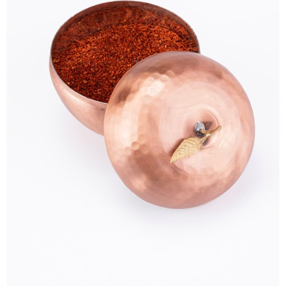 Dmt Copper Home El İşi Bakır Baharatlık Tuzluk Biberlik Elma Motif Otantik Görünüm El Dövmesi 8,5 cm Baharat Setleri & Baharatlıklar Fiyatı