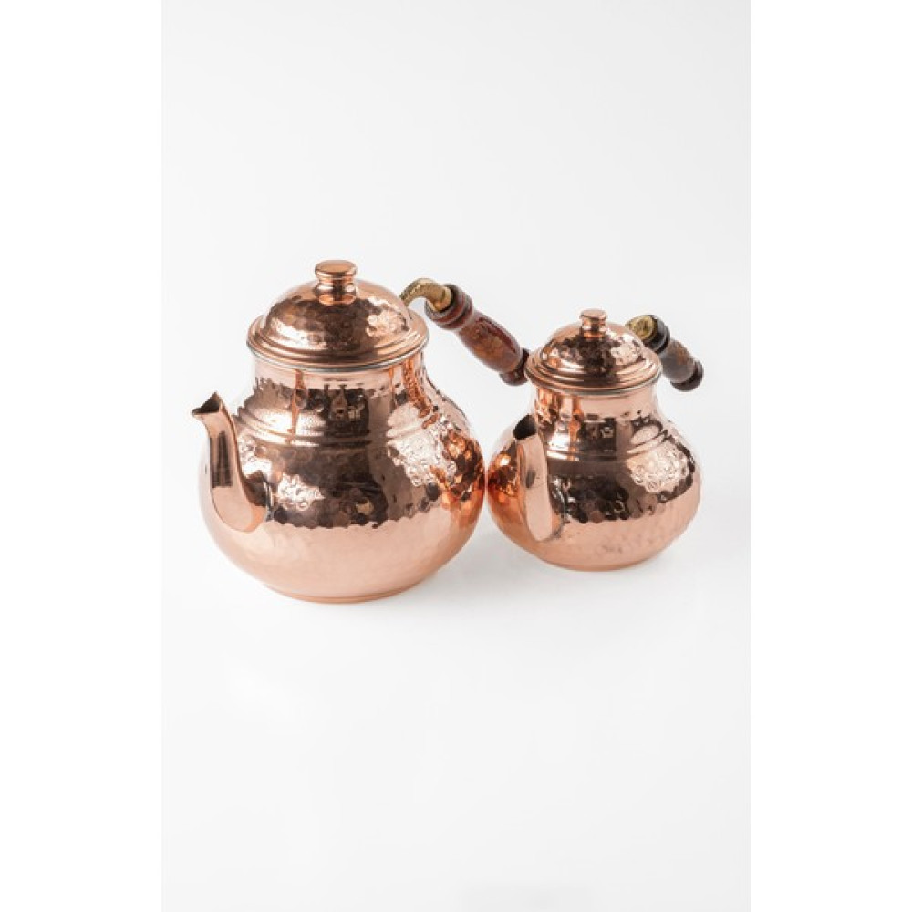 Dmt Copper Home Jumbo Boy Bakır Çaydanlık Takımı El Çekiç İşleme Battal Büyük Boy 1,3 ml 3,20 ml Çay / Çaydanlık Setleri Fiyatı