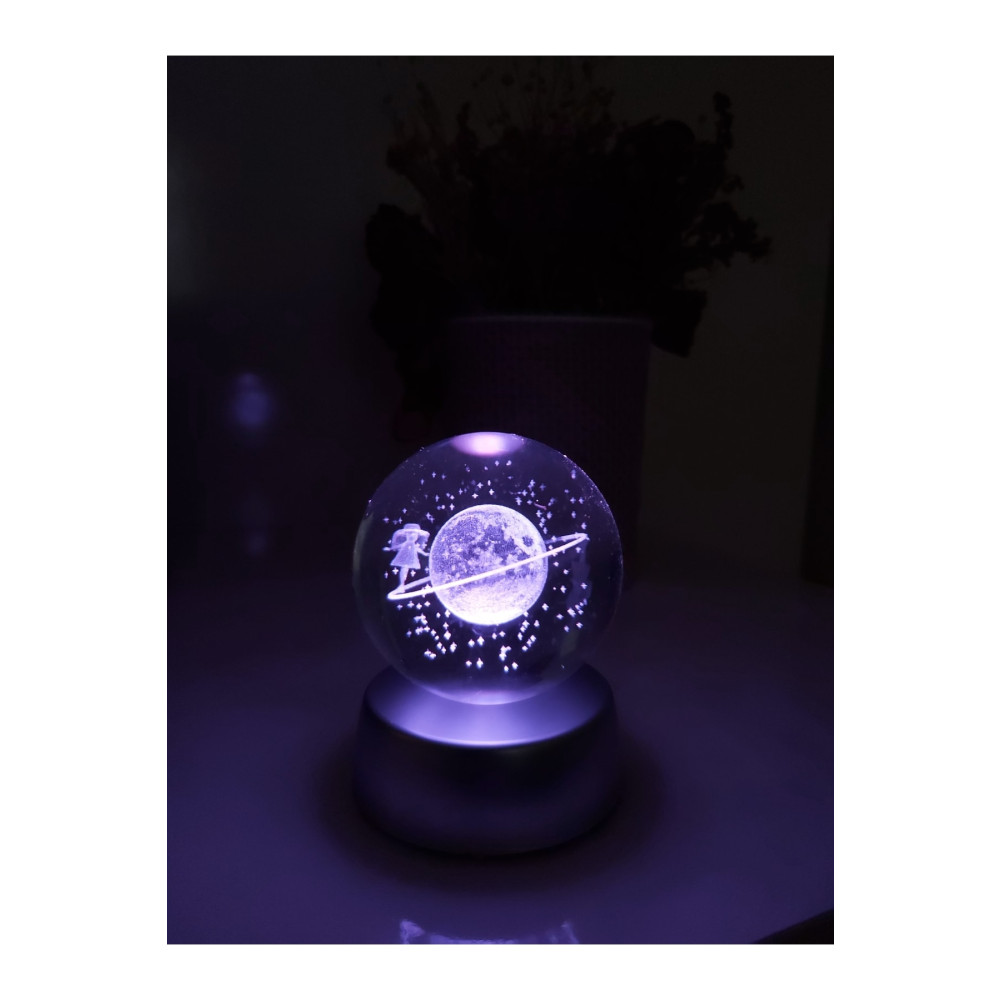 DNC LIGHTING 3d Satürn Cam Kız Küre Hediyelik Eşya Fiyatı