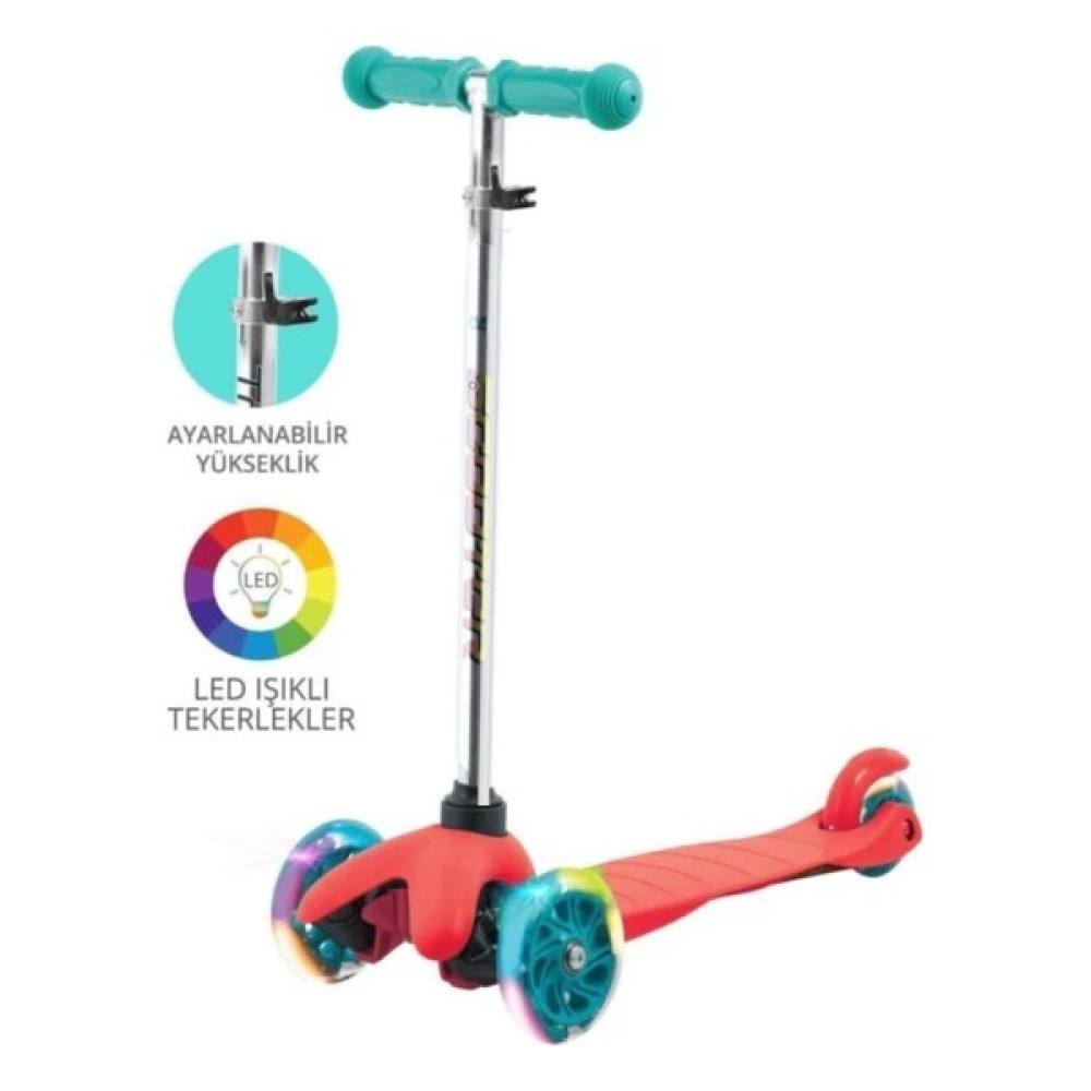 Dncstore 7 Renk LED Işıklı Tekerlekli Ayarlanabilir Çocuk Scooter Açık Hava, Deniz ve Spor Oyuncakları Fiyatı