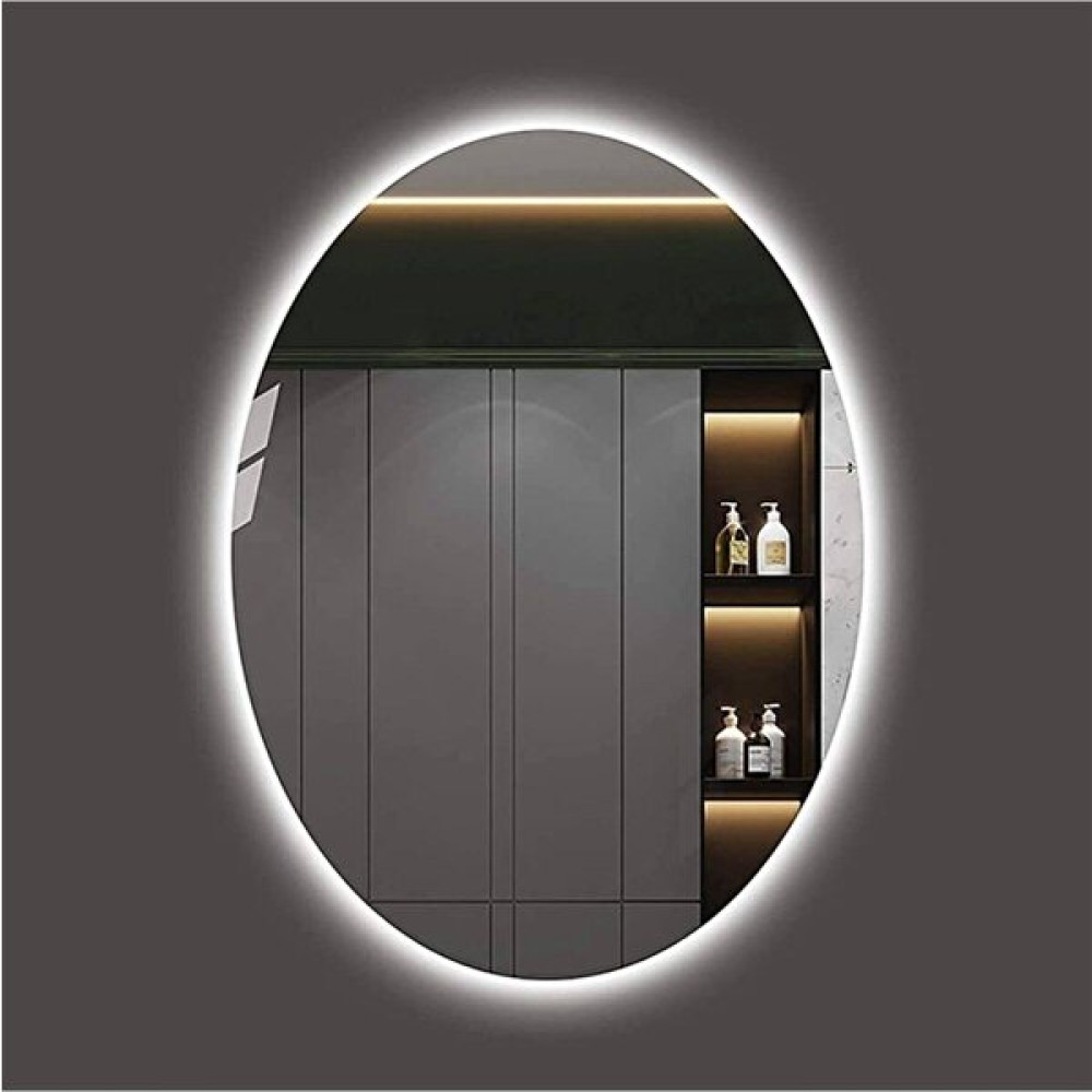 DNR 50 x 70 cm Beyaz Ledli Elips Banyo Aynası Tuvalet Aynası Banyo Aynası Fiyatı