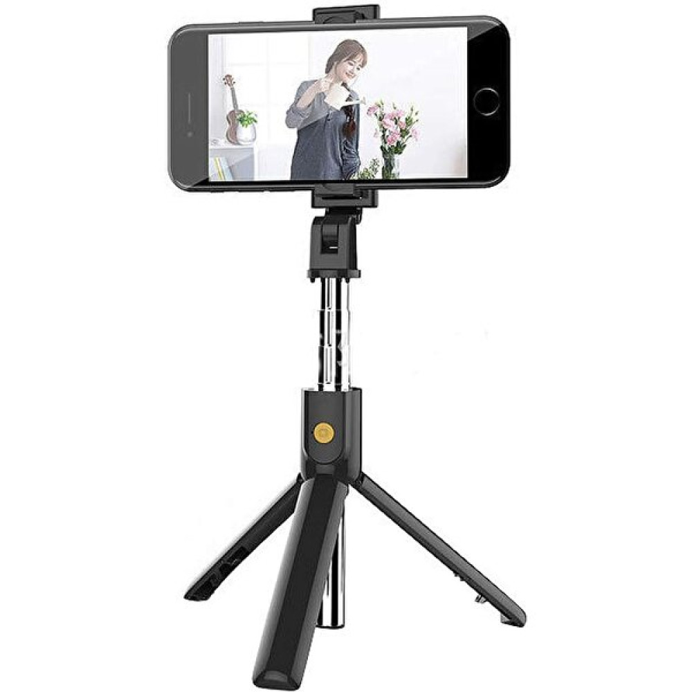 DNR Bilişim Bluetooth Selfie Çubuğu Uzaktan Kumandalı Selfie Çubuğu 3 Ayaklı 60 cm Tripod - Siyah Selfie - Özçekim Çubuğu Fiyatı