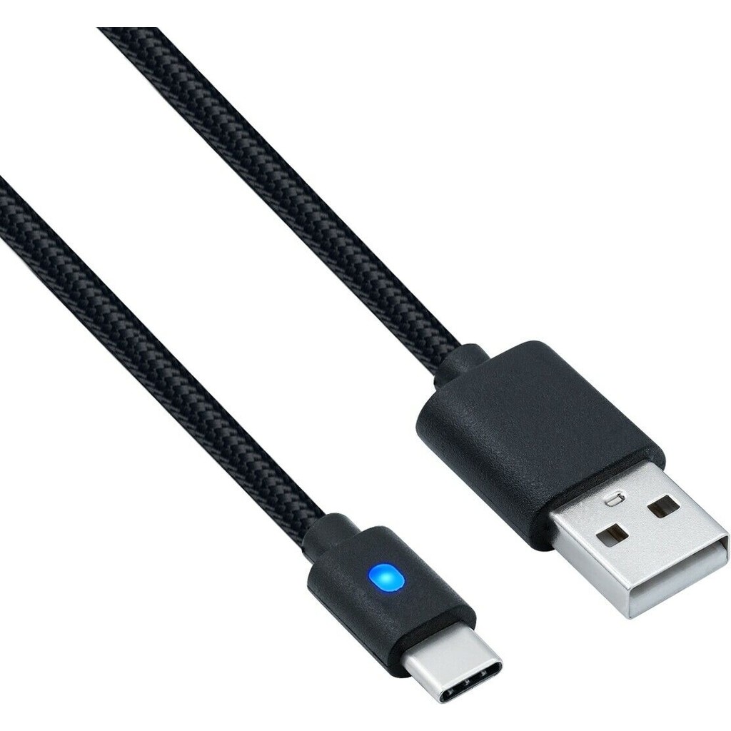 DNR Bilişim Ps5-Xbox-Swıtch Uyumlu LED Işıklı Type C 3metre Örgülü Kablosuz Gamepad USB Şarj Kablosu - Siyah Bilgisayar Çevirici ve Adaptörü Fiyatı
