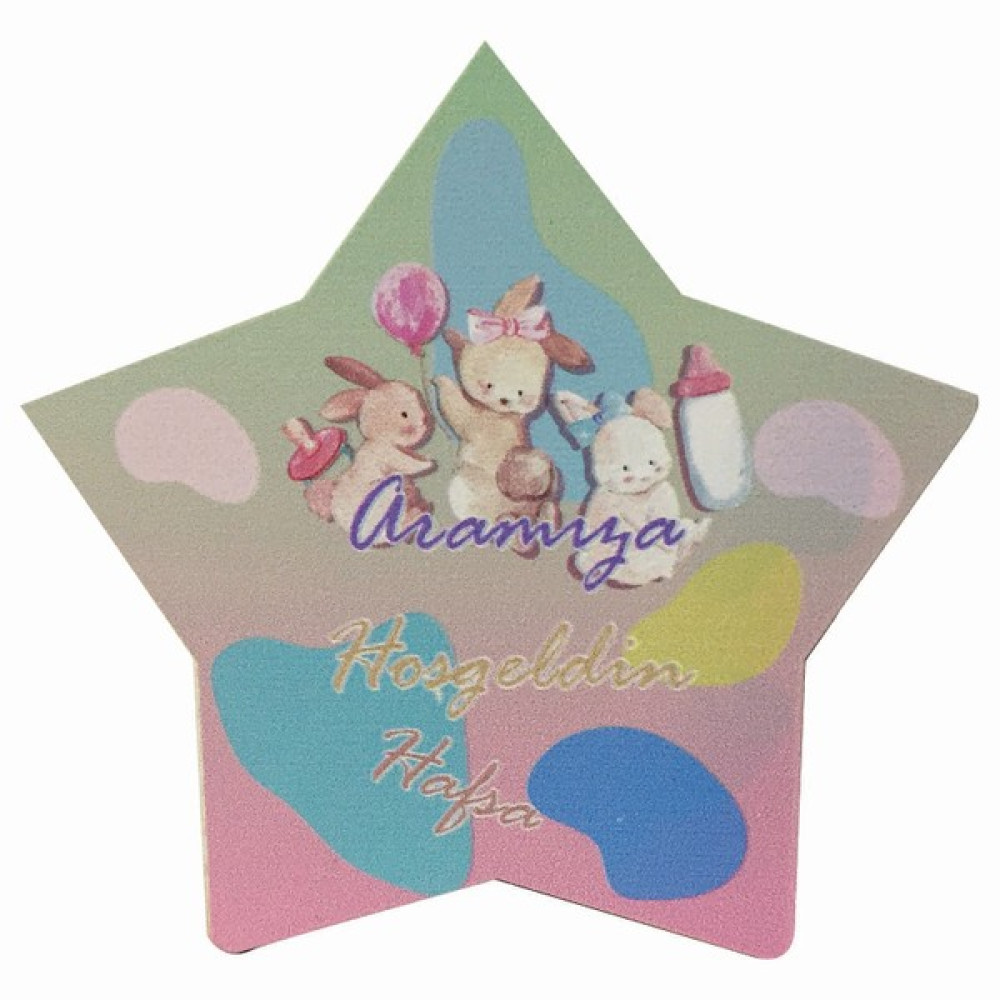 Dnslgrup Ahşap Magnet-Kişiye Özel Bebek Magnetleri -25 Adet Anne, Bebek Fiyatı