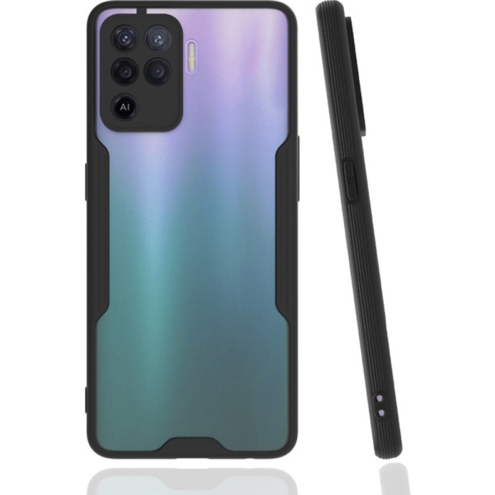 DNZ Bilişim Oppo Reno 5 Lite Kılıf Kenarları Renkli Soft Silikon Kılıf - Siyah Cep Telefonu Kılıfı Fiyatı