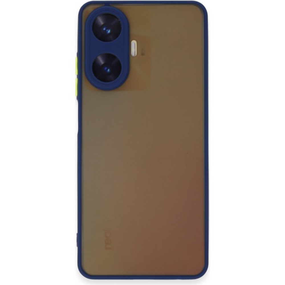 DNZ Bilişim Realme C55 Kılıf Kenarları Renkli Kamera Korumalı Silikon Kılıf - Lacivert Cep Telefonu Kılıfı Fiyatı