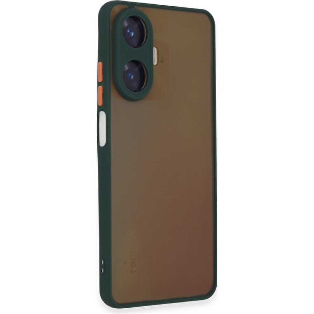 DNZ Bilişim Realme C55 Kılıf Kenarları Renkli Kamera Korumalı Silikon Kılıf - Yeşil Cep Telefonu Kılıfı Fiyatı