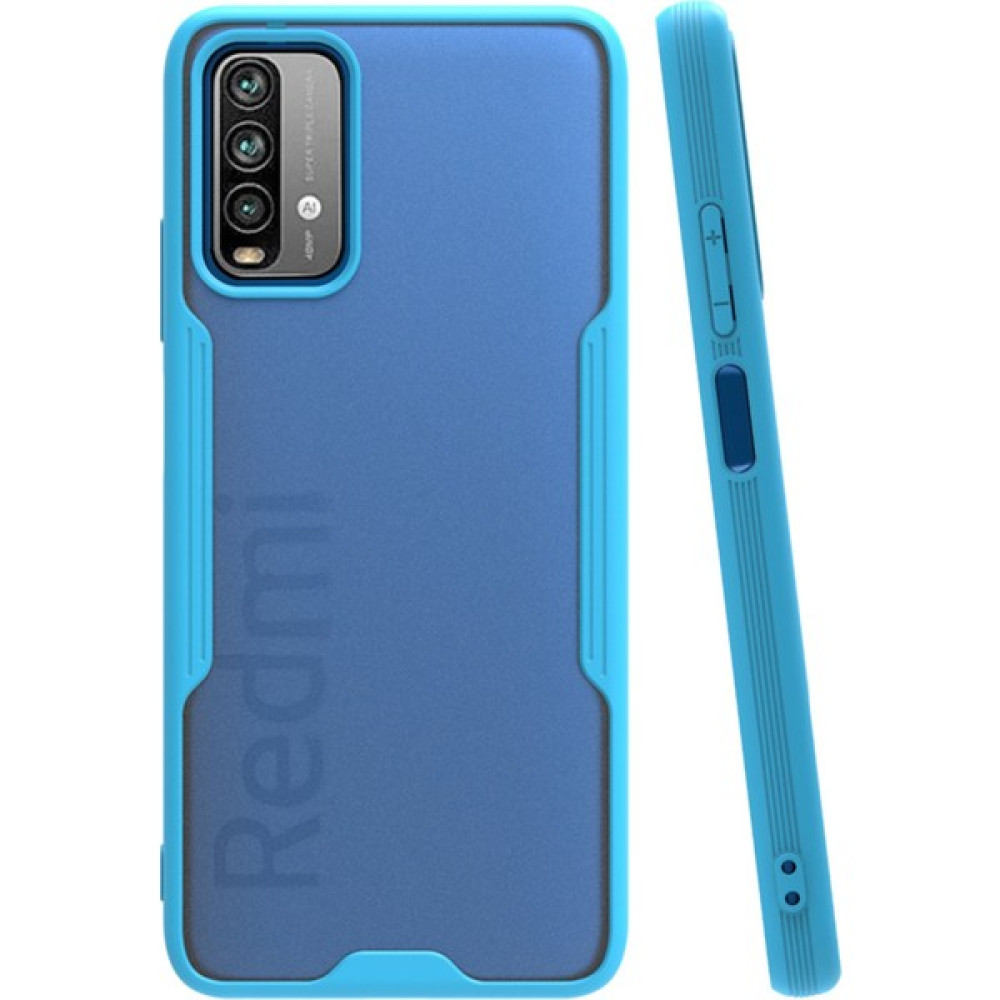 DNZ Bilişim Xiaomi Redmi 9t Kılıf Kenarları Renkli Soft Silikon Kılıf - Mavi Cep Telefonu Kılıfı Fiyatı