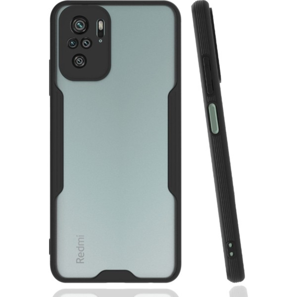 DNZ Bilişim Xiaomi Redmi Note 10S Kılıf Kenarları Renkli Soft Silikon Kılıf - Siyah Cep Telefonu Kılıfı Fiyatı