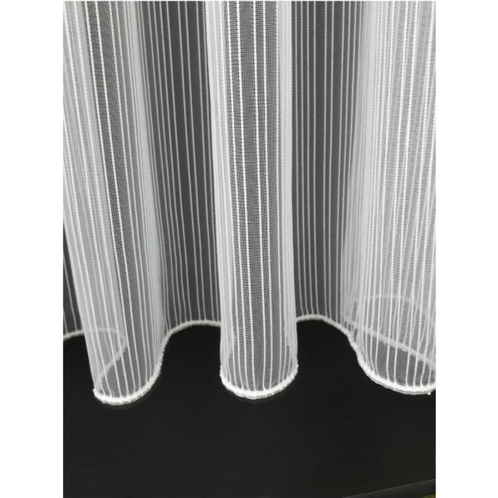 DNZ Ev Gereçleri Çizgili Modern Tül Perde 1/2 Pileli Orta Pile - 200 x 250 cm - Beyaz Tül Perde Fiyatı