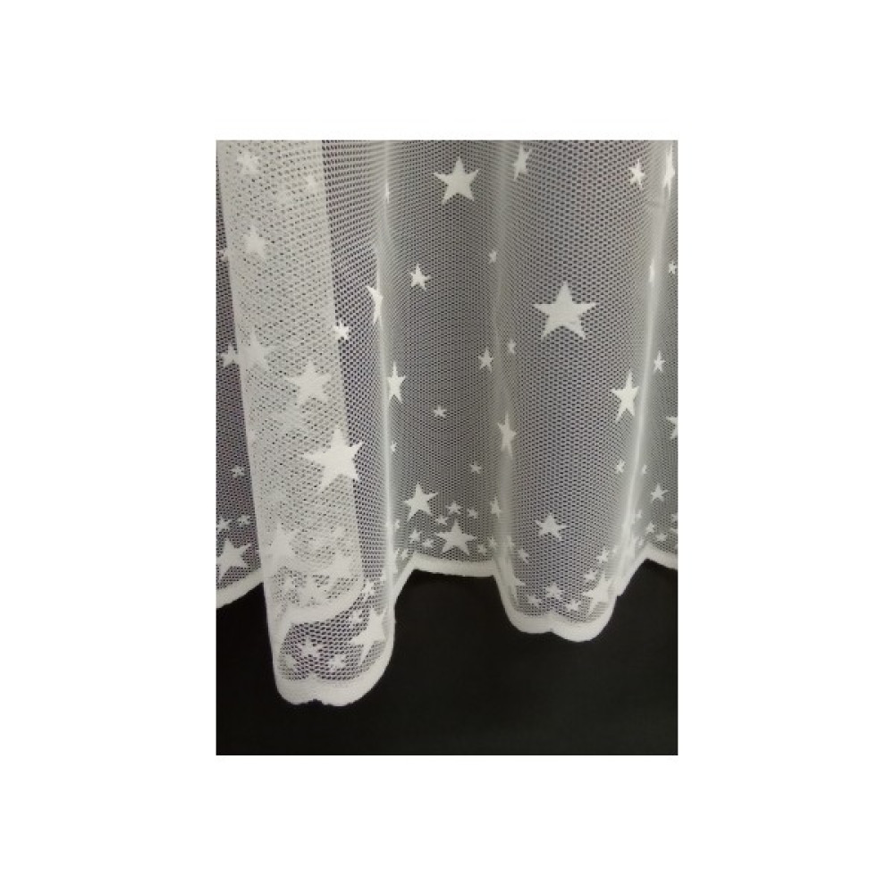 DNZ Ev Gereçleri Çocuk Odası Yıldızlı Modern Tül Perde 1/2 Pile - Beyaz - 190 x 250 cm Tül Perde Fiyatı