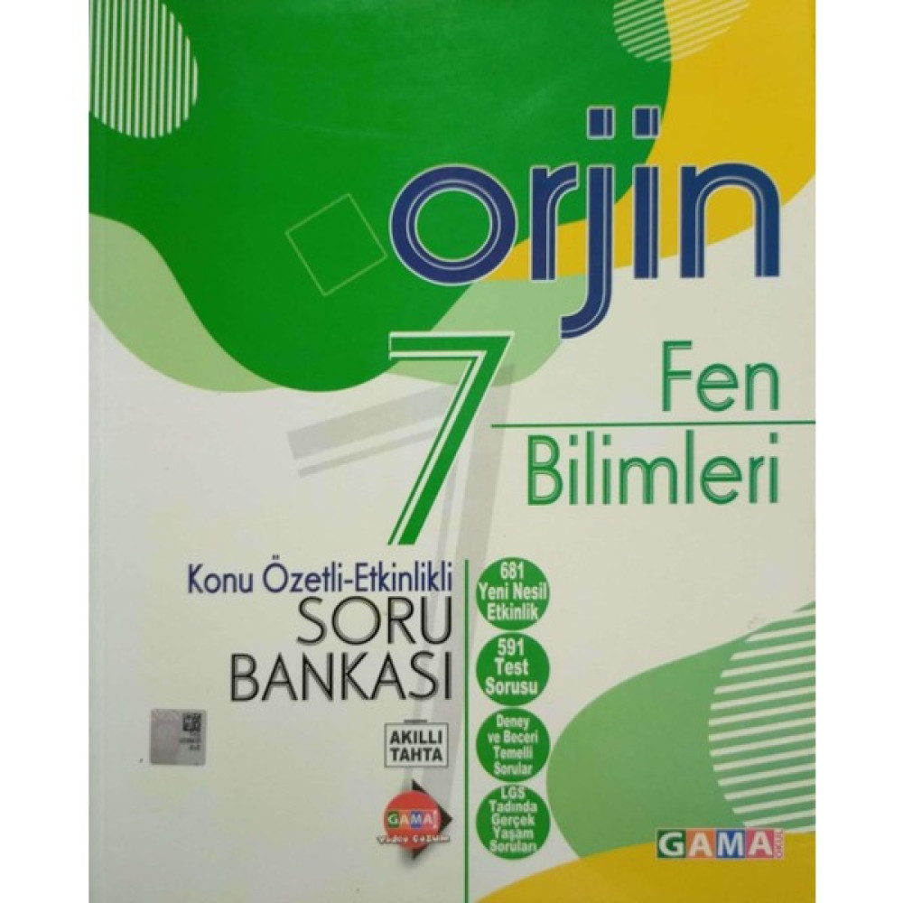 Dnz Gama Okul Yayınları 7. Sınıf Fen Bilimleri Soru Bankası Orjin DK35 Kaynak Kitapları Fiyatı
