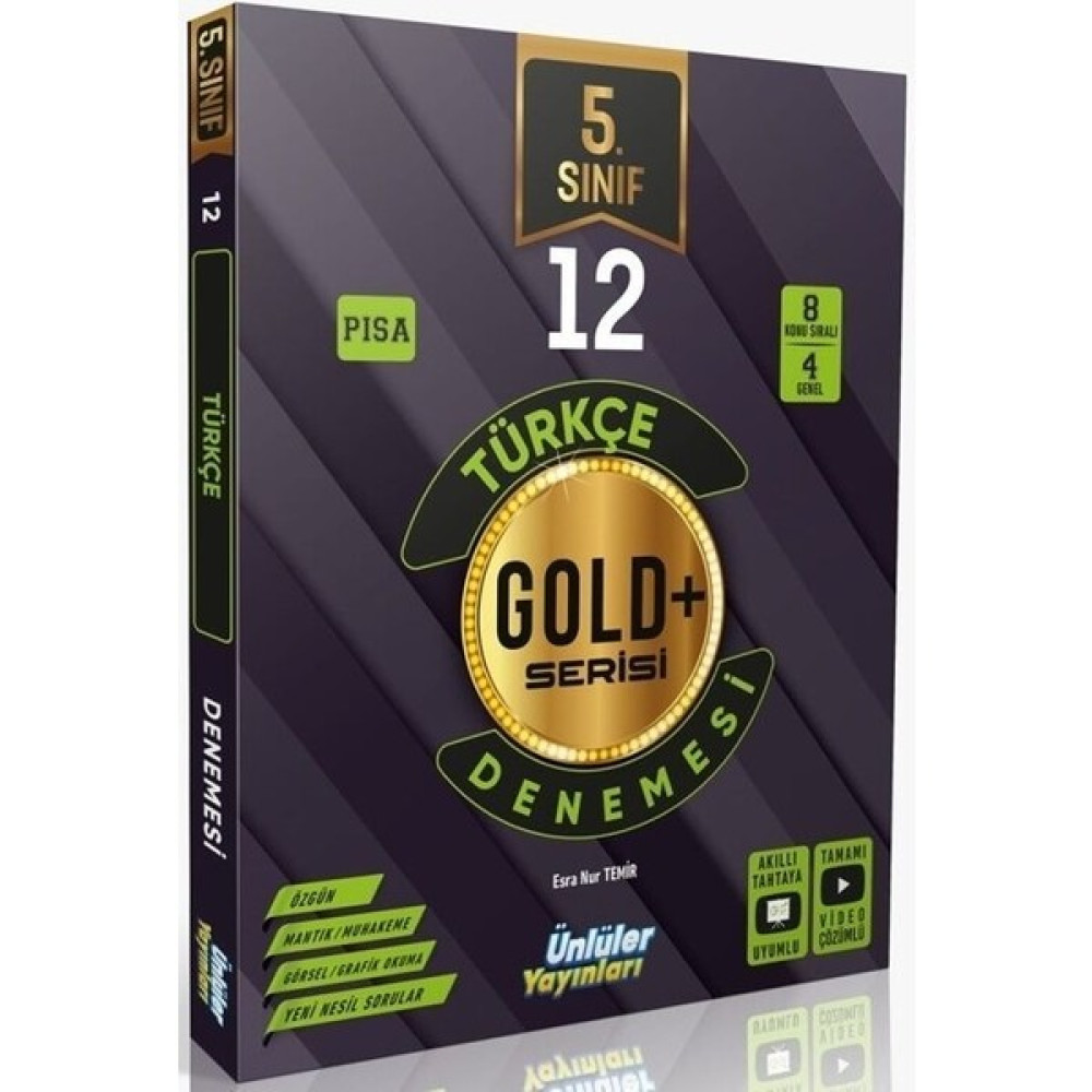 Dnz Ünlüler Yayınları 5. Sınıf Türkçe 12 Deneme Yni Kaynak Kitapları Fiyatı