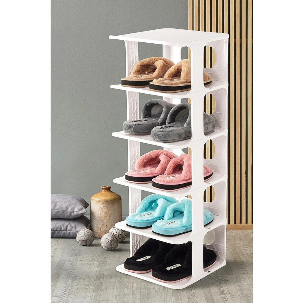 DNZTREND Lüks Ayakkabılık Düzenleyici Organizer Portatif 5 Katlı Çok Katmanlı Farklı Kombin Seçenekli(BEYAZ) Ayakkabılık Fiyatı