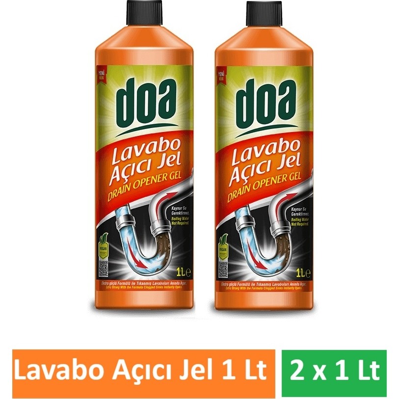 Doa Lavabo Açıcı Jel 1 Lt x 2 Adet Diğer Fiyatı