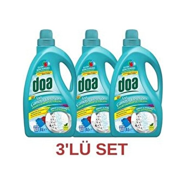 doa Sıvı Çamaşır Deterjanı 2700 ML 3'lü Set Renkliler ve Beyazlar İçin 46 - 60 Yıkama Sayısı - 1,5 - 3 kg Çamaşır Deterjanı Fiyatı