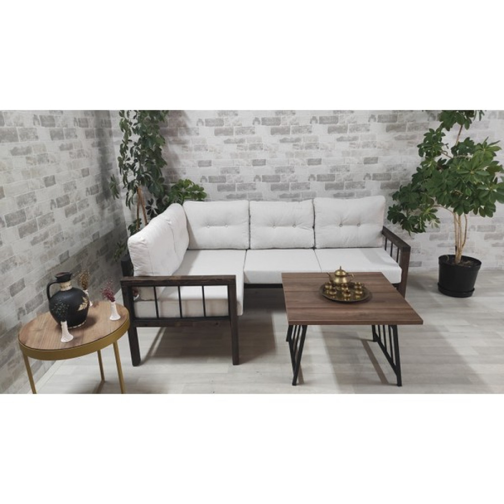 Doaliva Balkon / Bahçe Köşe Takımı / Sehbalı - 2Li Bahçe Mobilyası Takımı Fiyatı