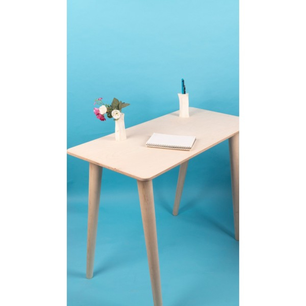 Doawooden Kontraplak Konik Masif Ayaklı Çalışma Masası - 100 x 45 x 76 cm - Ahşap Çalışma Masası Fiyatı