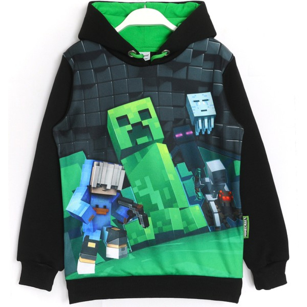 DobaKids 3D Minecraft Baskılı Uzun Kollu 3 Ip Erkek Çocuk Sweatshirt Hoodie Erkek Çocuk Sweatshirt Fiyatı