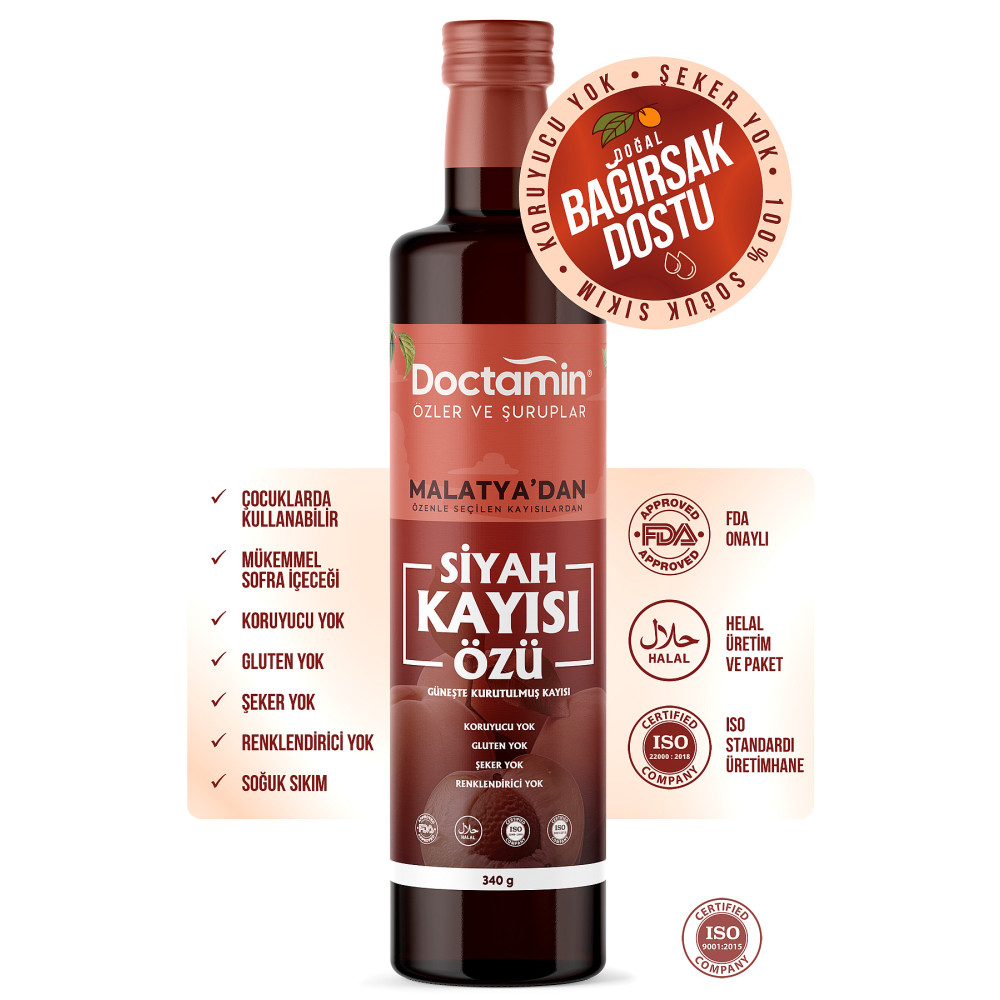 DOCTAMIN Siyah Kayısı Özü Organik Ürünler Fiyatı