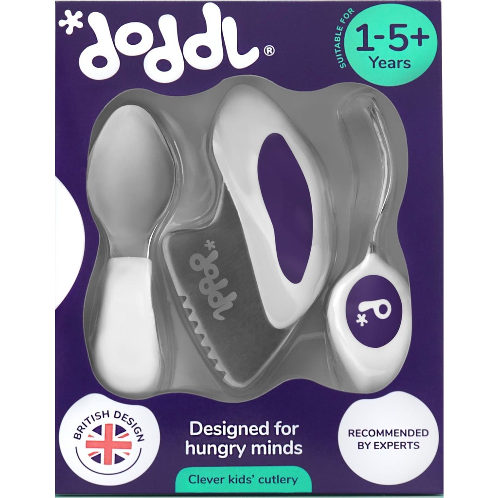 Doddl 1-5 Yaş Çocuklar İçin Ergonomik Çatal Kaşık Bıçak Seti Indigo Renk Diğer Fiyatı
