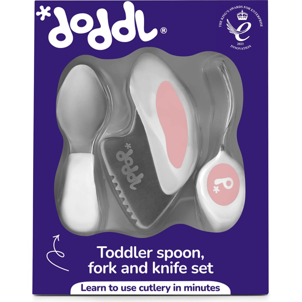 Doddl Çocuk Çatal Kaşık Bıçak Seti Dusky Rose - Açık Pembe Diğer Fiyatı