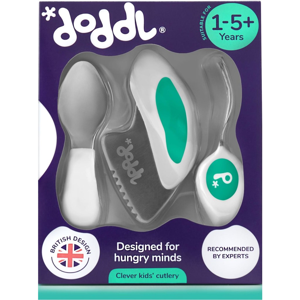 Doddl Ergonomik Kaşık Çatal Bıçak Seti Aqua 1-5 Yaş Mama Seti Fiyatı