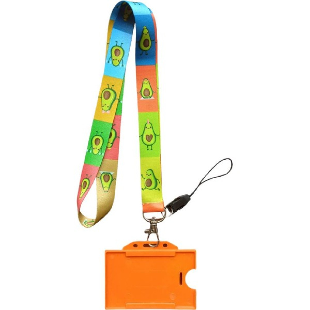 Dodo Bone Avakado Kart Askı Ipi, Yaka Askı Ipi, Boyun Askı ve Telefon Askı Aparatı ve Turuncu Kartlık,2 cm Plastik Kart Malzemeleri Fiyatı
