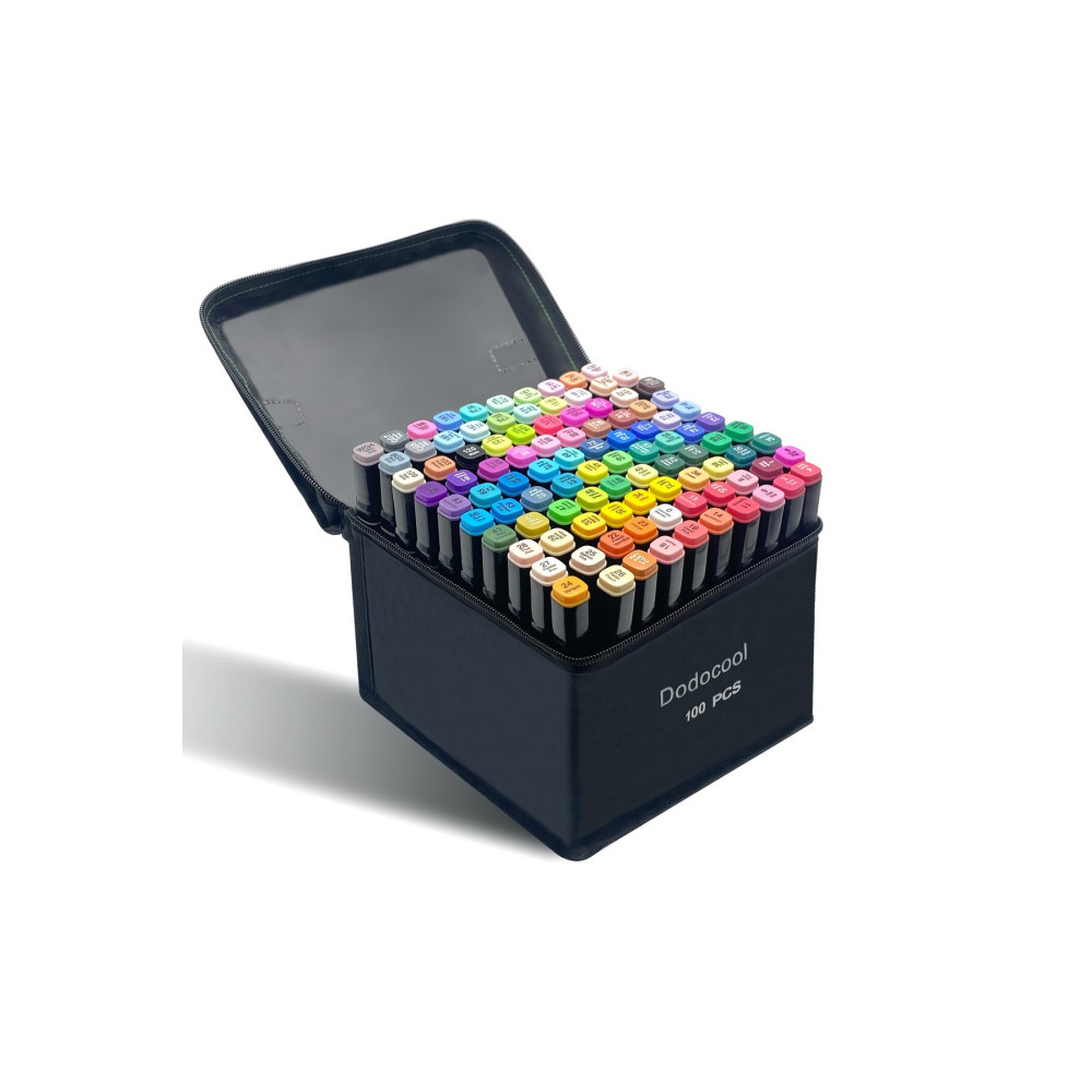 Dodocool 100 Adet Çift Uçlu Touch Marker Art Tasarım Keçeli Kalem Boya Seti+ Düzenleyici Stand + Çanta Keçe Uçlu Kalem Fiyatı