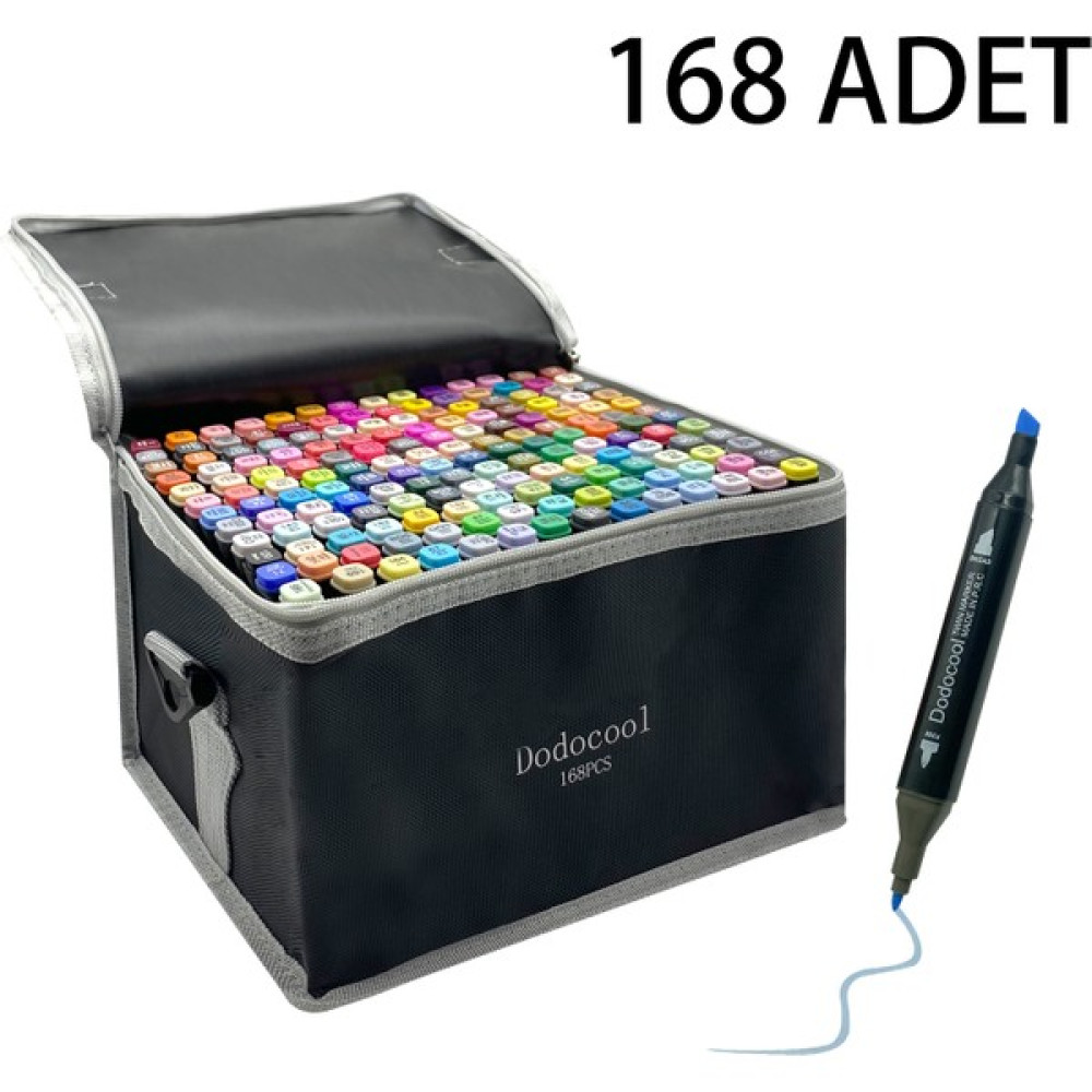 Dodocool Çift Uçlu Touch Marker Art Tasarım Keçeli Kalem Seti 168’li - 168 Keçe Uçlu Kalem Fiyatı