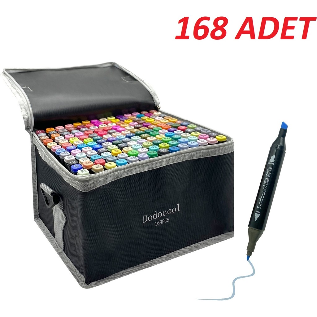 Dodocool Touch Marker Art Çift Uçlu 168 Adet Kalem Seti Çantalı Premium Keçeli Boyama Kalemi Kalem & Yazı Gereçleri Fiyatı