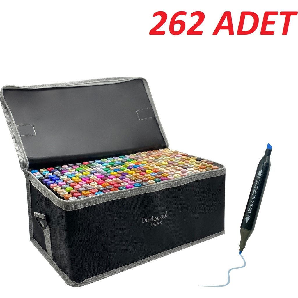 Dodocool Touch Marker Art Çift Uçlu 262 Adet Kalem Seti Çantalı Premium Keçeli Boyama Kalemi Kalem & Yazı Gereçleri Fiyatı