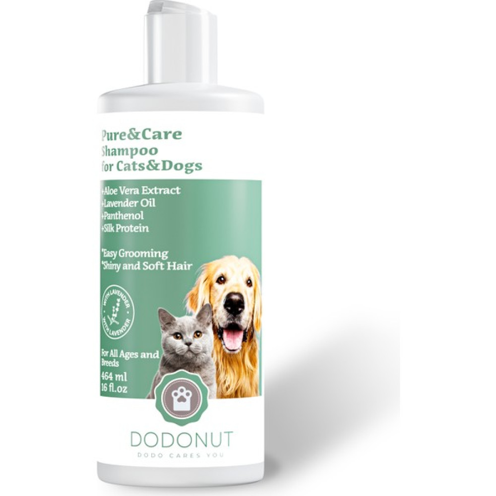 Dodonut Pure&care Doğal Kedi ve Köpek Şampuanı, Alkol, Sls/sles, Paraben, Silikon Içermez, 464 ml Evcil Hayvan Ürünleri Fiyatı