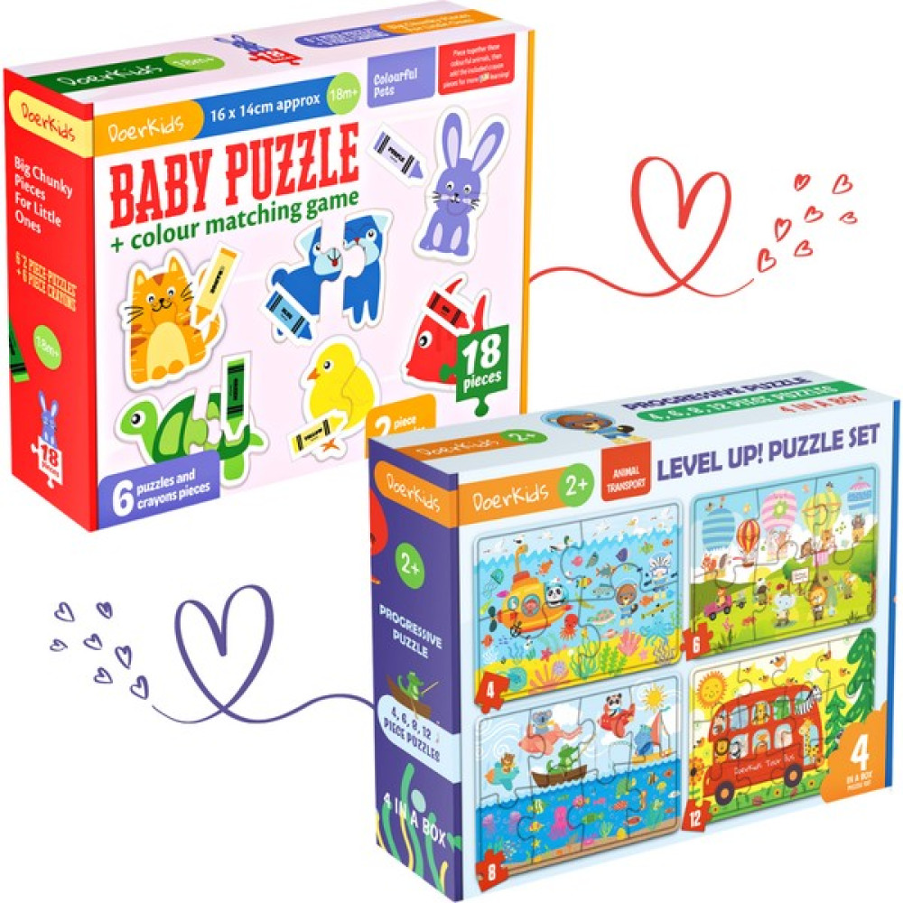 Doerkids Baby Puzzle Başlangıç Seti | Ilk Yapbozlarım 48 Parça 12+ Ay Eğitici Oyuncak Fiyatı