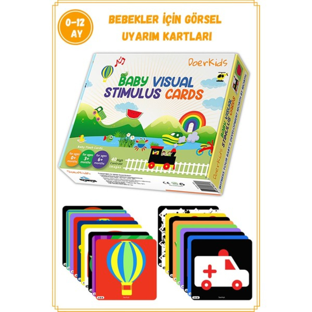 Doerkids Bebek Zeka Kartları - Görsel Uyarım Kartları Bebek Oyuncakları Fiyatı