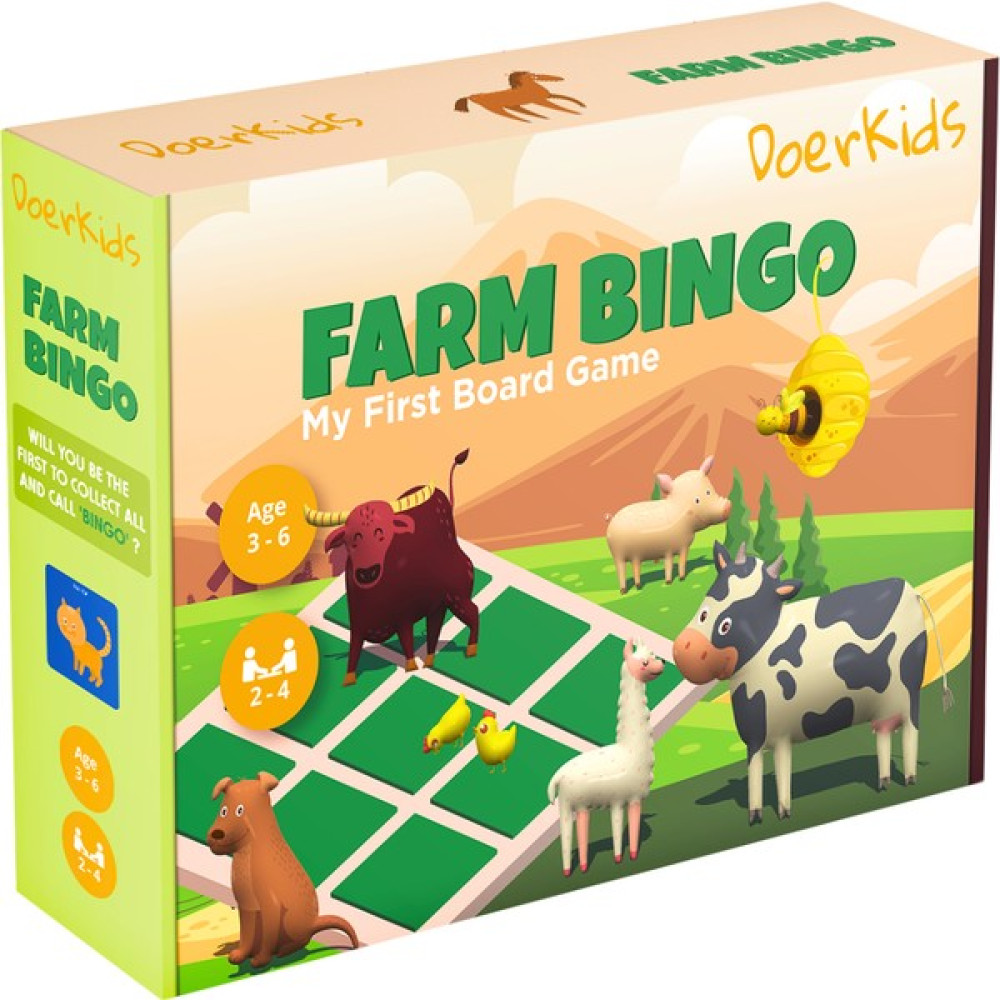 DoerKids Çiftlik Bingo - Çiftlik Temalı Çocuk Tombalası 3-6 Yaş Çocuk Oyuncağı Fiyatı