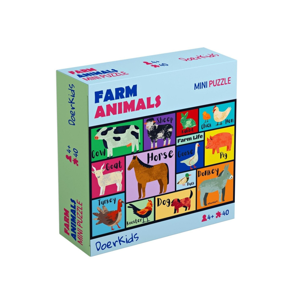 DoerKids Çiftlik Hayvanları Mini Puzzle | 40 Parça | 4 Yaş Puzzle & Aksesuarları Fiyatı