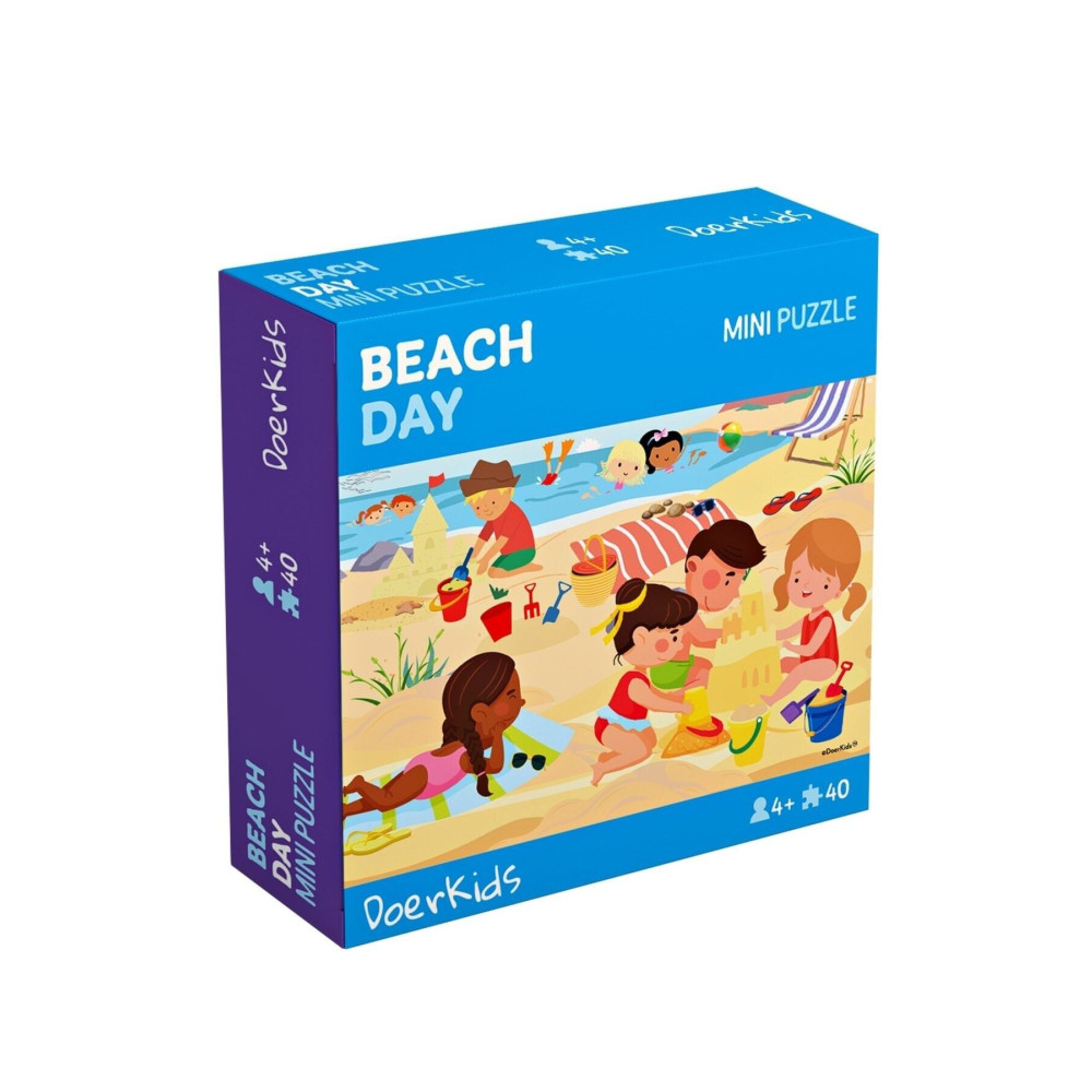 DoerKids Çocuklar Kumsalda Mini Puzzle | 4 Yaş 40 Parça Eğitici Oyuncak Fiyatı