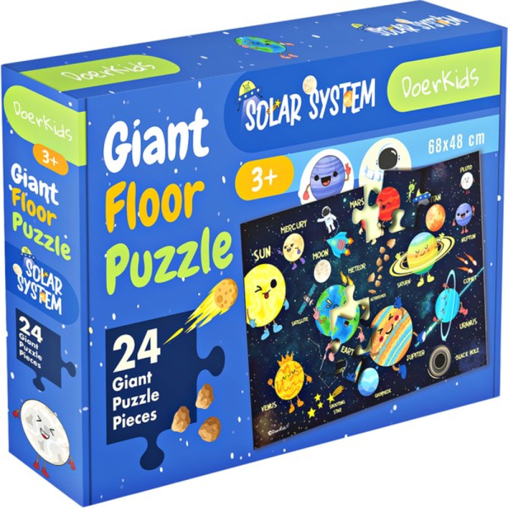 DoerKids Dev Gezegenler Jumbo Yer Puzzle | Ingilizce Eğitici Solar Sistem | 24 Parça 3+ Yaş Eğitici Oyuncak Fiyatı