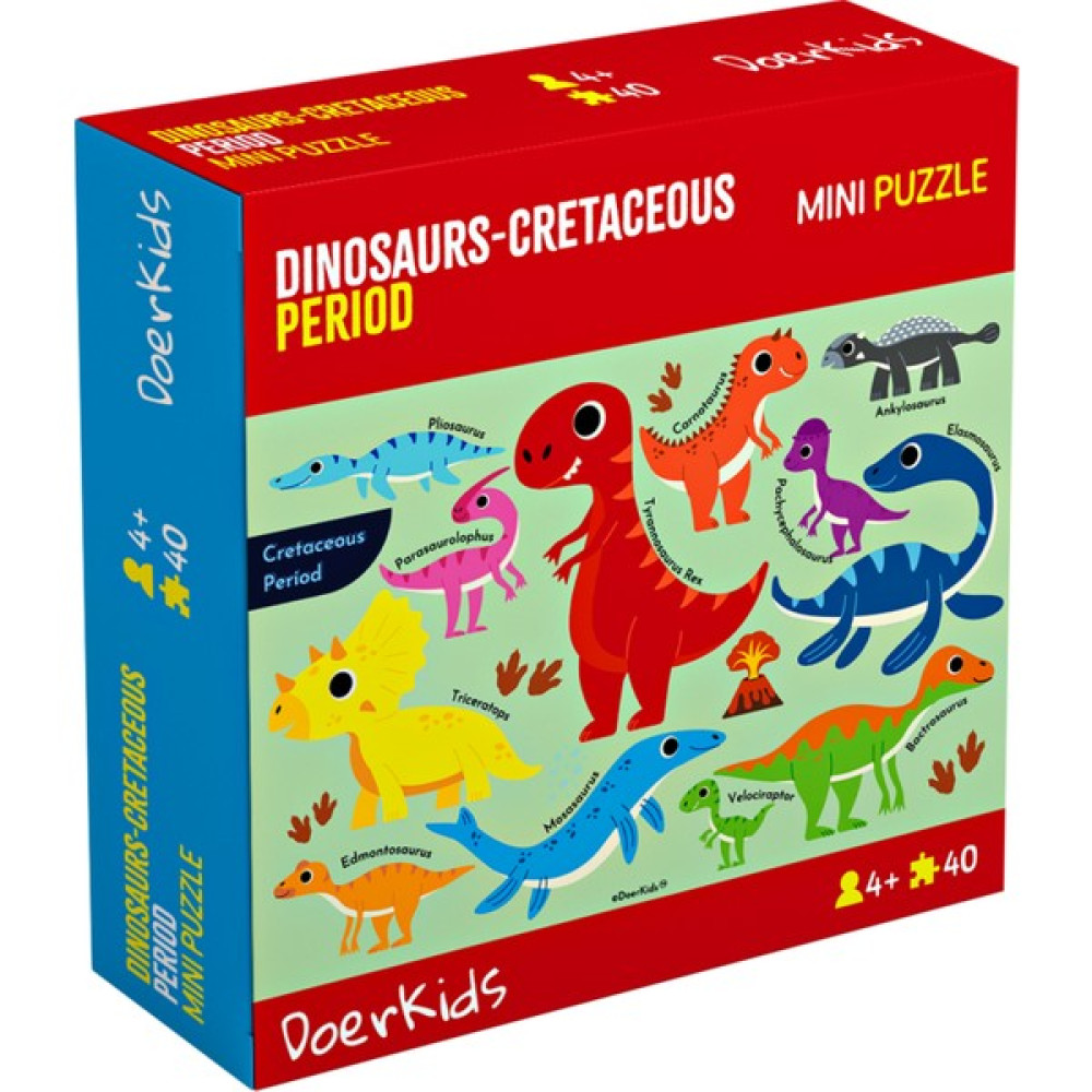 DoerKids Dinozorlar-Cretaceous Dönemi Mini Puzzle | 40 Parça 4+ Yaş Eğitici Oyuncak Fiyatı