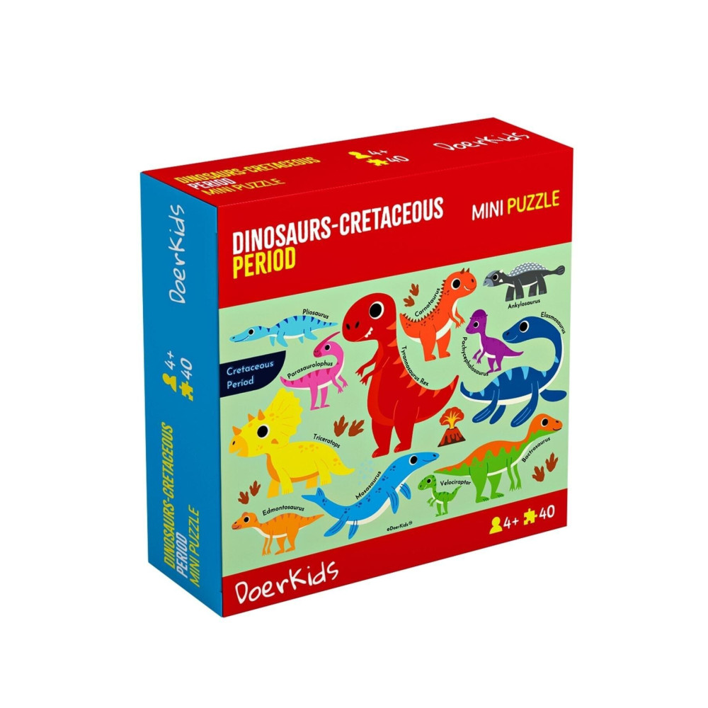 DoerKids Dinozorlar-cretaceous Dönemi Mini Puzzle | 40 Parça | 4 Yaş Puzzle & Aksesuarları Fiyatı