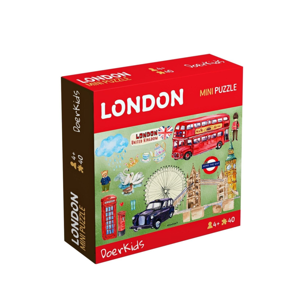 DoerKids London Mini Puzzle | 40 Parça | 4 Yaş Puzzle & Aksesuarları Fiyatı
