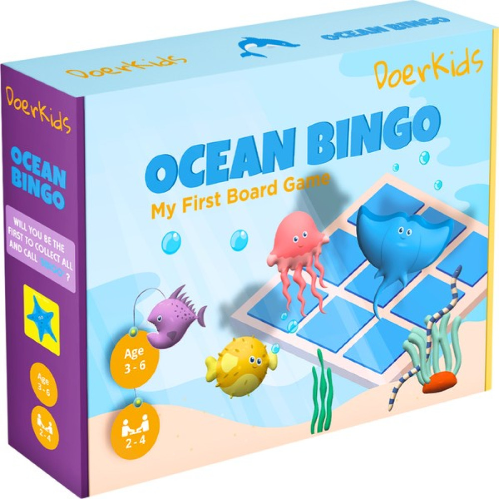 DoerKids Ocean Bingo – Okyanus Temalı Çocuk Tombalası - Tombala 2-6 Yaş Eğitici Oyuncak Fiyatı