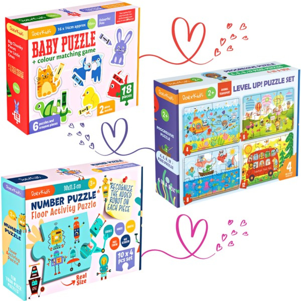 Doerkids Puzzle Başlangıç Paketi-2 | Büyük Paket | 12+ Ay Eğitici Oyuncak Fiyatı